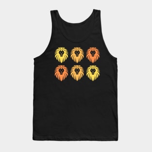 Yellow and orange transparent lions Tank Top